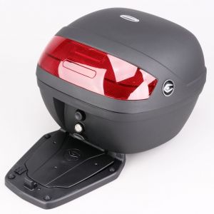 Top case 30L moto, scooter universel Coocase S30S.B noir (avec platine)