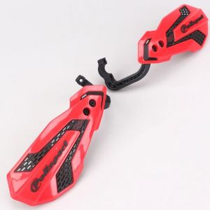 Protèges mains Honda CRF 450 R, RX (depuis 2021) Polisport MX Flow rouges et noirs