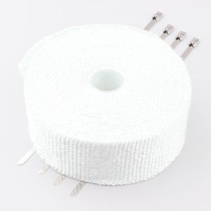 Bande thermique d'&eacute;chappement blanche 50 mm (10 m)