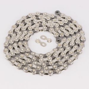 Cha&icirc;ne v&eacute;lo 10 vitesses 116 maillons Contec C.10 argent et noire