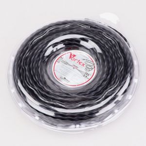 Fil de débroussailleuse Ø3.9 mm hélicoïdal nylon Vortex noir (bobine de 26 m)