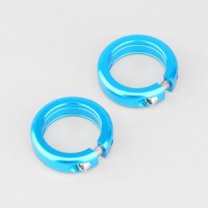 Anneaux de serrage poign&eacute;es v&eacute;lo Lock-On A'ME bleus