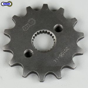 Pignon sortie de boîte 14 dents 420 Honda CR 80, 85 R, RX 70 R, CRF 50 F... Afam