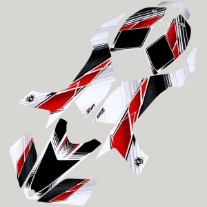 Kit déco Yamaha YFZ 450 (2009 - 2013) Kutvek Stripe rouge