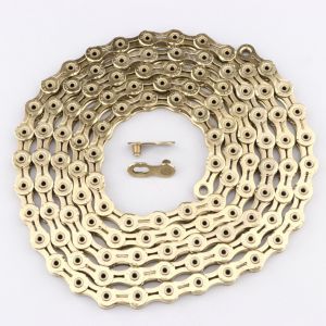 Cha&icirc;ne v&eacute;lo 11 vitesses 118 maillons KMC X11SL or