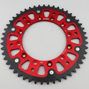 Couronne 49 dents 520 Yamaha YZ 125, YZF 250, 450... Supersprox Stealth rouge