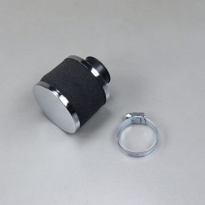 Filtre à air cornet mousse droit Ø32 mm PHBG Athena chromé