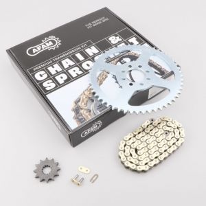 Kit cha&icirc;ne 12/52 Yamaha DT-R 50, MBK Xlimit (1996 - 2002) Afam (d&eacute;multiplication origine)