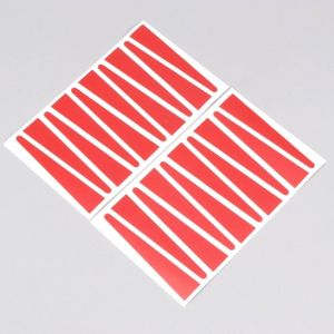 Stickers de b&acirc;tons de jantes Rigida, Leleu Peugeot 103 rouges moyen