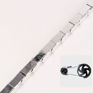 Couvre chaîne à clipser vélo 1 vitesse 112 maillons Insane Chains chrome