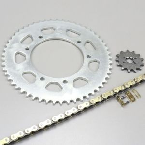 Kit chaîne renforcé 13x53x130 Derbi Senda, Gilera SMT 50... Afam or