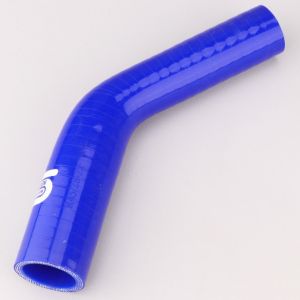Réducteur silicone coudé 45° Ø28 à 22 mm Silicon Hoses bleu