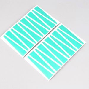 Stickers de b&acirc;tons de jantes Rigida, Leleu Peugeot 103 verts oc&eacute;an