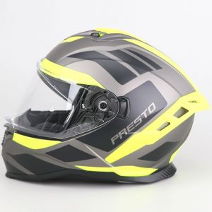 Casque intégral Vito Presto gris, noir, jaune (ECE 22.06)