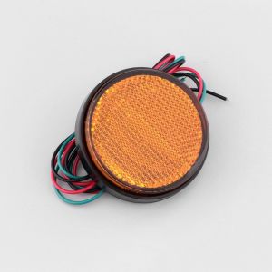 Catadioptre rond Ø58 mm orange à leds (à visser)