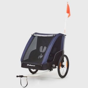 Remorque de v&eacute;lo pour enfants Polisport bleue et noire