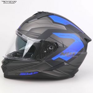 Casque intégral Nox N304S Carver noir mat, bleu
