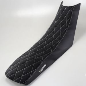 Housse de selle Derbi Senda, Gilera SMT, RCR (2011 - 2017)... Gencod Evo II blanche (simili Alcantara)