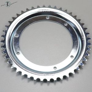 Couronne 44 dents Ø 110 mm 6T MBK51, Motobécane AV88... (jante à rayons) grise