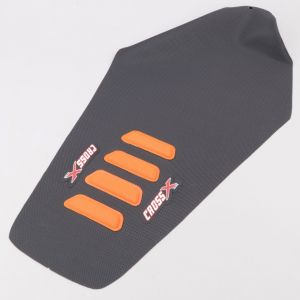 Housse de selle KTM SX 125, 250, SX-F 450 (depuis 2023)... CrossX noire et orange