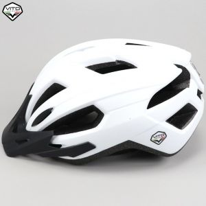 Casque vélo avec éclairage arrière intégré Vito E-Travel blanc satiné