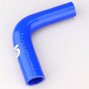 Réducteur silicone coudé 90° Ø25 à 19 mm Silicon Hoses bleu