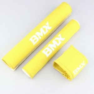 Protections de cadre et guidon BMX jaunes