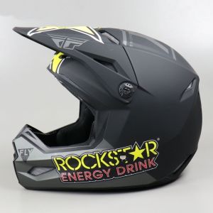 Casque cross Fly Kinetic Rockstar noir mat