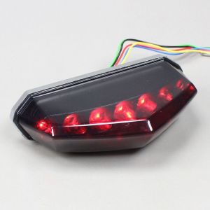 Feu arrière noir à leds DRX (feu stop, position et clignotants intégrés)