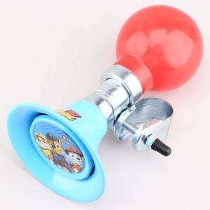 Sonnette trompette de v&eacute;lo, trottinette enfant Pat Patrouille bleue et rouge