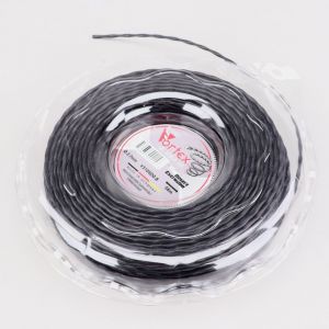 Fil de débroussailleuse Ø2.7 mm hélicoïdal nylon Vortex noir (bobine de 56 m)