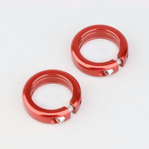 Anneaux de serrage poign&eacute;es v&eacute;lo Lock-On A'ME rouges
