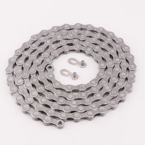 Cha&icirc;ne v&eacute;lo 10 vitesses 116 maillons M-Wave grise