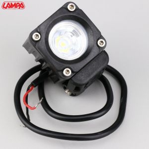 Phare additionnel universel à led carré 36 mm 12/24V 10W Lampa WL-19 noir