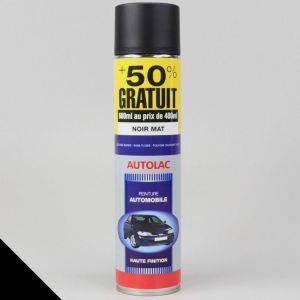 Peinture Autolac noir mat 600ml