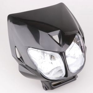 Plaque phare Derbi Senda (2000 - 2010) &agrave; double optiques 101 Octane noire