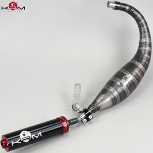 Pot d'échappement AM6 Minarelli KRM Pro Ride 70/78cc silencieux rouge