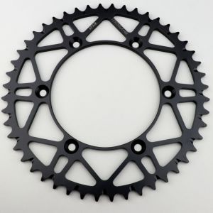 Couronne 48 dents acier 520 Yamaha YZ 125, YZF 250, 450... Afam SLK (anti-boue) noire