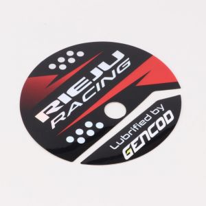 Sticker de carter d'embrayage AM6 Minarelli Gencod Rieju Racing rouge holographique