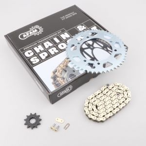 Kit cha&icirc;ne 11/48 Yamaha DT 50, MBK Xlimit (2003 - 2006)... Afam (d&eacute;multiplication origine)