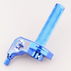 Poignée de gaz universelle type tirage rapide alu 101 Octane bleue
