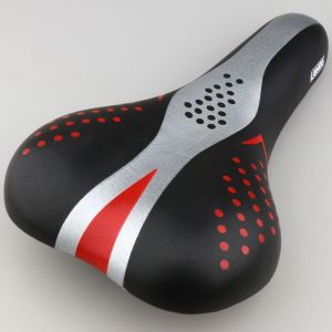 Selle vélo "VTT enfant" 265x165 mm Lampa Baby noire, grise et rouge