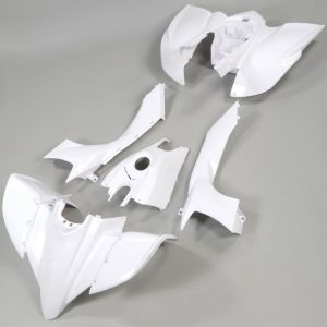 Kit carénages Yamaha YFZ 450 (avant 2014) Polisport blanc