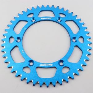 Couronne 47 dents alu 520 Yamaha YZ 125, YZF 250, 450... Supersprox bleue
