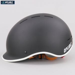 Casque v&eacute;lo avec &eacute;clairage arri&egrave;re Optimiz 0375 noir