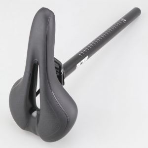 Tige de selle et selle de récupération vélo BMX Ø25.4x400 mm ICE Relax noire