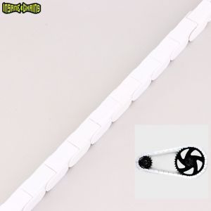 Couvre chaîne à clipser vélo 1 vitesse 112 maillons Insane Chains blanc