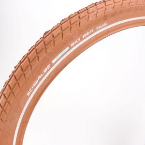 Pneu vélo 26x2.15 (55-559) Schwalbe Big Ben KevlarGuard HS439 liserets réfléchissants marron