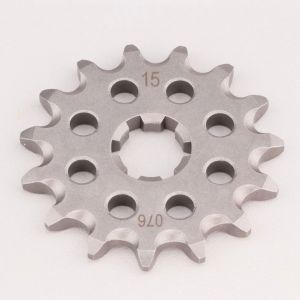 Pignon sortie de bo&icirc;te 15 dents 420 Kawasaki KX 85, 112, Suzuki RM 100, Yamaha PW 80, FS1, DT MX 50... ProX