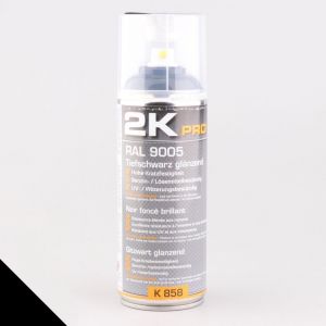 Peinture 2K noir brillant RAL 9005 400ml 2K PRO